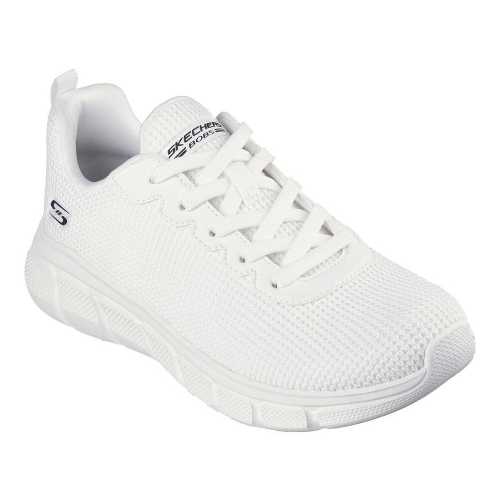 BOBS from Skechers Women’s White Knit Lace-Up Sneakers - Picture 7 of 7